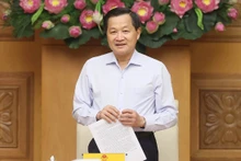 Phó Thủ tướng Lê Minh Khái, Trưởng ban Chỉ đạo điều hành giá chủ trì cuộc họp. (Ảnh: VPG)