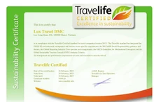 Lux Travel DMC đạt chứng nhận Travelife Certified. 