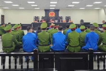 Phiên tòa xét xử vụ án mua bán trái phép chất ma túy tại Tòa án nhân dân thành phố Hà Nội. (Ảnh minh họa KHẢI HOÀN).