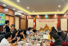 Quang cảnh buổi họp báo.