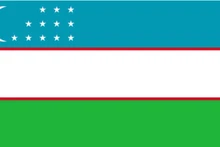 Quốc kỳ nước Cộng hòa Uzbekistan.