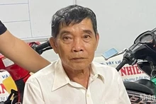 Đối tượng Võ Văn Bá tại cơ quan công an.