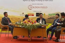Các đại biểu tọa đàm tại hội thảo.