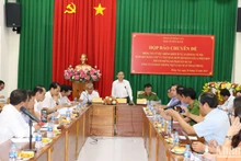 Quang cảnh buổi họp báo.