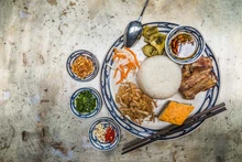 Món cơm tấm với hương vị đặc trưng, màu sắc hài hòa. (Ảnh: Vietnamtourism)