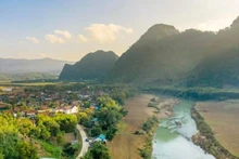 Một góc Làng du lịch Tân Hóa, Quảng Bình, Việt Nam-Làng Du lịch tốt nhất thế giới năm 2023 nhờ mô hình du lịch thích ứng với biến đổi khí hậu. (Ảnh: Oxalis)