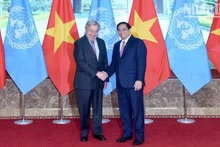 Thủ tướng Phạm Minh Chính và Tổng Thư ký Liên hợp quốc António Guterres trong khuôn khổ chuyến thăm chính thức của Tổng Thư ký tới Việt Nam, tháng 10/2022. (Ảnh: TRẦN HẢI)