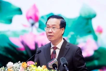 Chủ tịch nước Võ Văn Thưởng phát biểu tại hội nghị. (Ảnh: Thống Nhất/TTXVN)