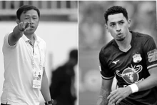 Huấn luyện viên Dương Minh Ninh và tiền đạo ngoại binh Paollo Oliveira. (Ảnh: VPF)
