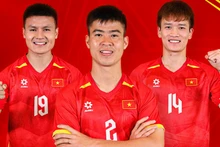 Các cầu thủ Việt Nam tham dự trận đấu giao hữu cùng Manchester United. (Ảnh: VFF)