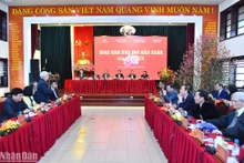 Quang cảnh giao ban báo chí đầu Xuân Giáp Thìn 2024 sáng 20/2. (Ảnh: THỦY NGUYÊN)