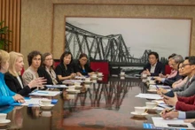 Bà Catherine Russell trong buổi làm việc với các lãnh đạo cấp cao của Việt Nam.