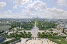 Hàng nghìn nhân sự sẽ được triển khai ở thủ đô Paris để bảo đảm an ninh trong thời gian diễn ra trận bán kết giữa đội tuyển Pháp và Maroc. (Ảnh: AFP/TTXVN)
