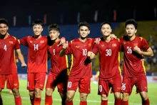 Với 2 chiến thắng liên tiếp, U19 Việt Nam chắc chắn giành quyền chơi trận chung kết. (Ảnh: VFF)