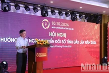 Phó Chủ tịch Thường trực Ủy ban nhân dân tỉnh Đắk Lắk Nguyễn Tuấn Hà phát biểu tại hội nghị.