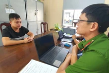 Đối tượng Hồ Văn Kiều tại cơ quan Công an.
