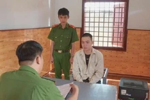 Đối tượng Vũ Duy Sơn tại Cơ quan Công an.