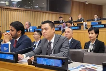 Đại sứ Đặng Hoàng Giang, Trưởng Phái đoàn thường trực Việt Nam tại Liên hợp quốc, Trưởng đoàn Việt Nam. (Ảnh: TTXVN)