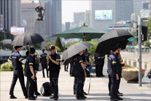 Nắng nóng tại Seoul, Hàn Quốc. (Ảnh: Yonhap/TTXVN)