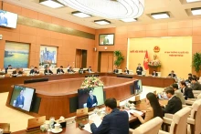 Quang cảnh Phiên họp thứ 22 của Ủy ban Thường vụ Quốc hội ngày 10/4. (Ảnh: DUY LINH)