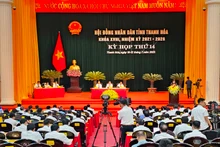 Quang cảnh kỳ họp Hội đồng nhân dân tỉnh Thanh Hóa lần thứ 14.