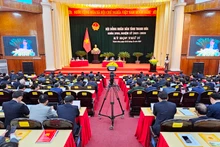 Quang cảnh kỳ họp Hội đồng nhân dân tỉnh Thanh Hóa.