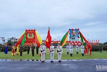 Lễ ra mắt lực lượng An ninh trật tự ở cơ sở tại Cà Mau vào sáng 1/7.
