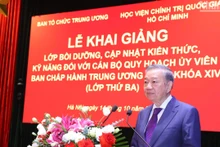 Đồng chí Tổng Bí thư, Chủ tịch nước Tô Lâm phát biểu ý kiến chỉ đạo tại Lễ khai giảng Lớp bồi dưỡng, cập nhật kiến thức, kỹ năng đối với cán bộ quy hoạch Ủy viên Ban Chấp hành Trung ương Đảng khóa XIV (lớp thứ 3).