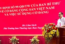Lãnh đạo Ban Tuyên giáo Tỉnh ủy Sóc Trăng triển khai các quy định mới của Ban Bí thư Trung ương Đảng.