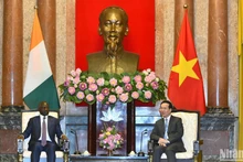 Chủ tịch nước Võ Văn Thưởng tiếp Chủ tịch Quốc hội Bờ Biển Ngà Adama Bictogo.