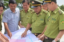 Lực lượng Kiểm lâm Kiên Giang lên các phương án phòng, chống cháy rừng ở Vườn quốc gia U Minh Thượng. 