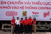 Xuất hành những chuyến container vải thiều tiêu thụ trong hệ thống Central Retail.