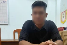 Đối tượng tại trụ sở công an