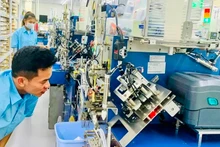 Sản xuất tại Công ty TNHH điện tử Chilisin Việt Nam, khu công nghiệp VSIP, Hải Phòng. (Ảnh: NGÔ QUANG DŨNG)
