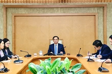 Phó Thủ tướng, Bộ trưởng Ngoại giao Bùi Thanh Sơn tại điện đàm. (Ảnh VGP)