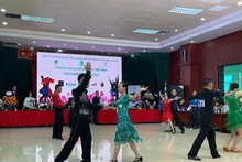 Các vận động viên khiếm thị tham dự tại cuộc thi.