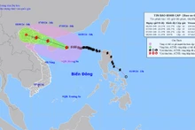 Vị trí và hướng di chuyển của bão số 3. (Nguồn: nchmf.gov.vn)