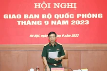 Đại tướng Phan Văn Giang phát biểu chỉ đạo tại hội nghị. Ảnh: Bộ Quốc phòng