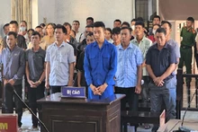 Các bị cáo tại phiên tòa. (Ảnh: VT)