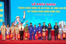Lễ phát động Tháng Hành động về An toàn, vệ sinh lao động và Tháng Công nhân năm 2024. (Ảnh minh họa)