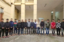 Nhóm đối tượng bị tạm giữ.