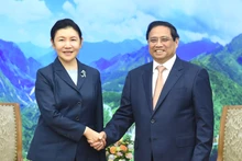 Thủ tướng Phạm Minh Chính đón Bộ trưởng Tư pháp Trung Quốc Hạ Vinh.