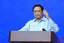 Thủ tướng Phạm Minh Chính, Trưởng Ban Chỉ đạo Quốc gia phòng, chống dịch Covid-19 phát biểu tại Phiên họp. (Ảnh: TRẦN HẢI)