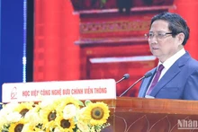 Thủ tướng Phạm Minh Chính phát biểu ý kiến tại lễ phát động phong trào. (Ảnh: TRẦN HẢI).
