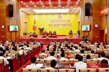 Quang cảnh phiên khai mạc kỳ họp thứ 4 Hội đồng nhân dân tỉnh Phú Thọ khóa XIX. (Ảnh: Duy Linh)