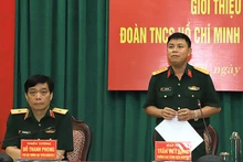Đại tá Trần Viết Năng, Trưởng Ban Thanh niên Quân đội phát biểu thông tin về Đại hội tại chương trình gặp mặt báo chí.