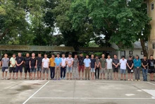 Các đối tượng tham gia đá gà ăn tiền tại Cơ quan Cảnh sát điều tra Công an tỉnh Tuyên Quang.