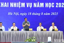 Hội nghị tổng kết năm học 2022-2023, triển khai nhiệm vụ năm học 2023-2024. (Ảnh: TRẦN HẢI)