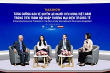 Toạ đàm trực tuyến “Tăng cường bảo vệ quyền lợi người tiêu dùng Việt Nam trong tiến trình hội nhập thương mại điện tử quốc tế”. (Ảnh: KIM DUNG) 