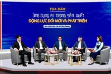 Tọa đàm “Ứng dụng AI trong sản xuất: Động lực đổi mới và phát triển”. (Ảnh: KIM DUNG) 
